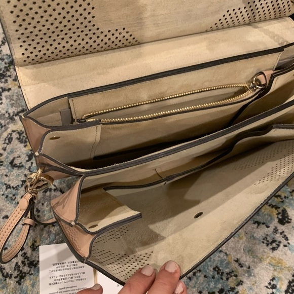 Authentic Beige & burgundy Chloe shoulder bag - Picture 4 of 5